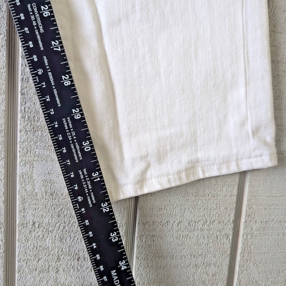 Jil Sander Uniqlo Selvedge Jeans Womens 33 White Cotton Spandex RN139864 - Picture 4 of 10